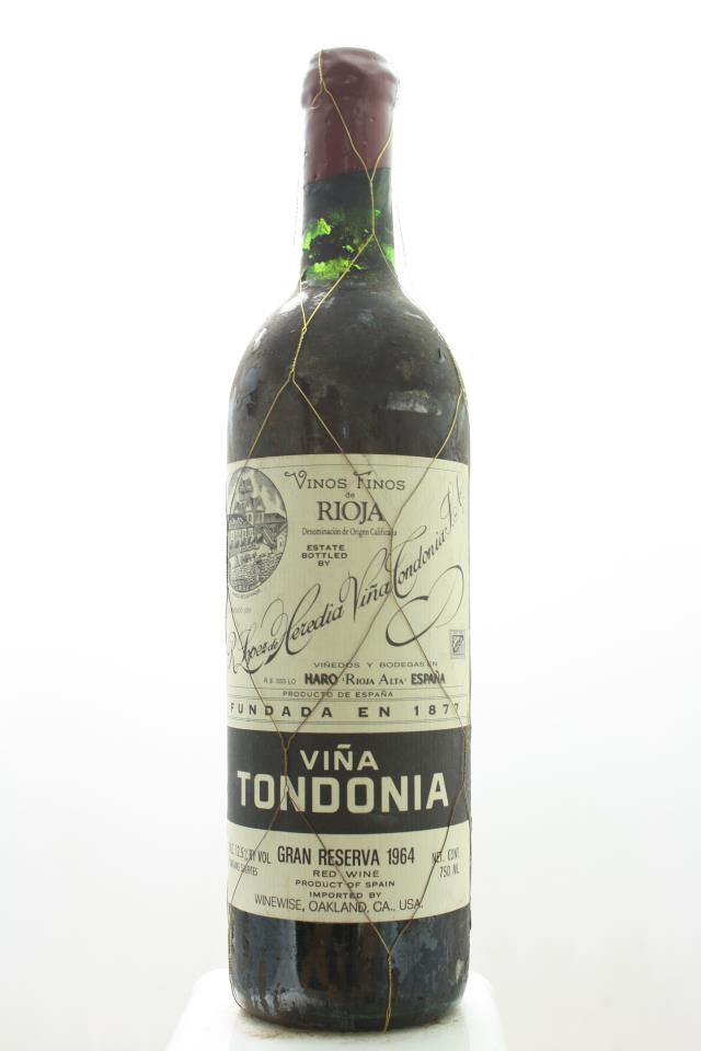 R. López de Heredia Rioja Tinto Gran Reserva Viña Tondonia 1964