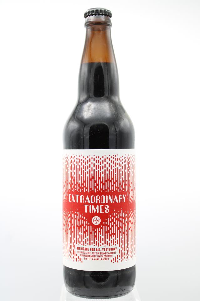Modern Times Extraordinary Times Blended Stout Aged In Brandy & Maple Bourbon Barrels With Coconut, Coffee, & Vanilla Added Medicare For All, Yesterday NV