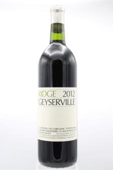 Ridge Vineyards Geyserville 2012