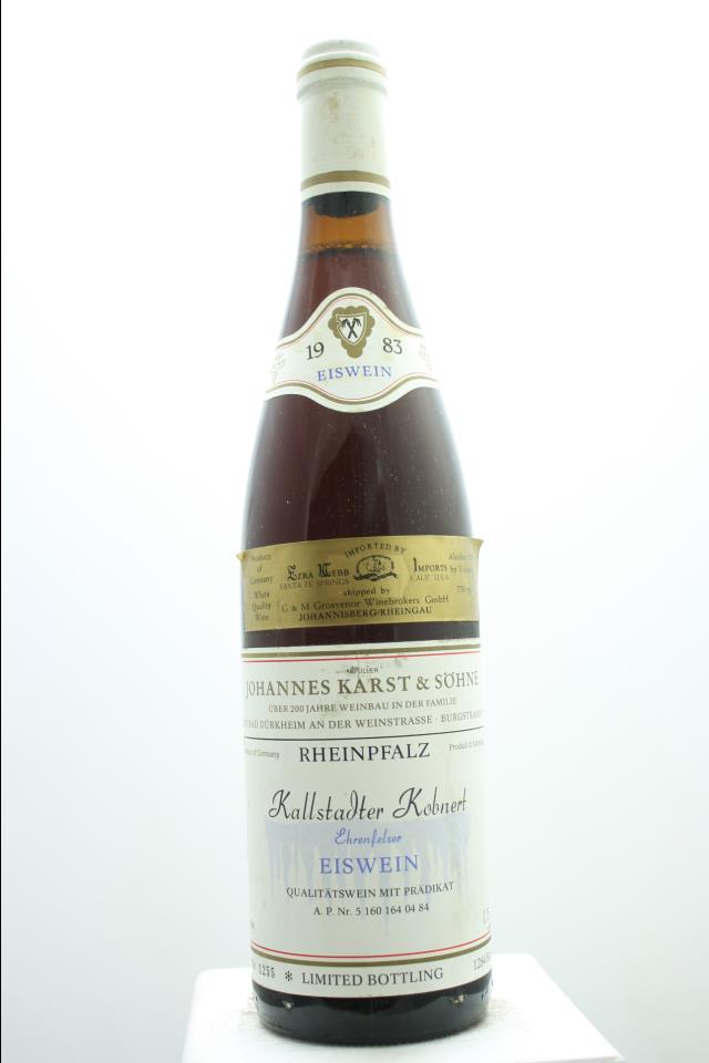 Johannes Karst & Söhne Kallstadter Kobnert Ehrenfelser Eiswein #04 1983