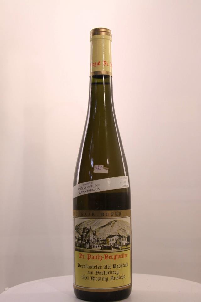 Pauly Bergweiler Bernkasteler alte Badstube am Doktorberg Auslese 1990