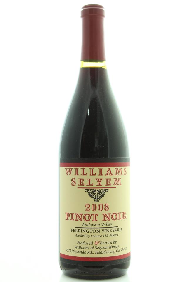 Williams Selyem Pinot Noir Ferrington Vineyard 2008