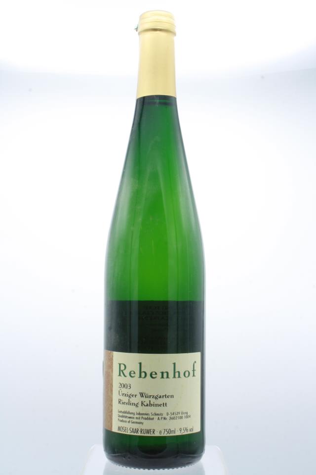 Rebenhof Urziger Wurzgarten Riesling Kabinett #10 2003