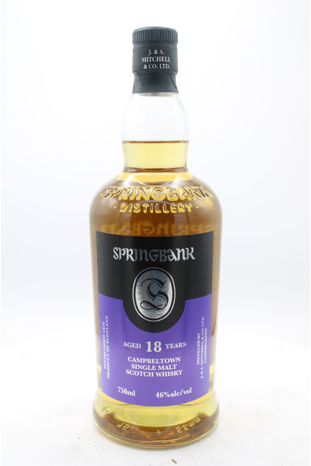 Springbank (J & A Mitchell & Co) Campbeltown Single Malt Scotch Whisky 18-Years-Old NV