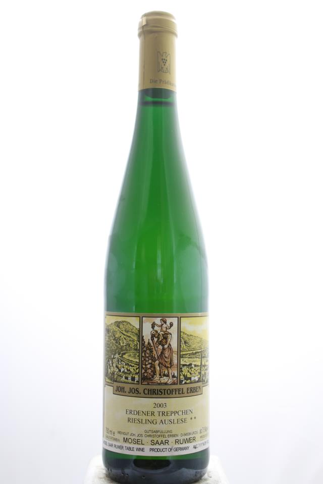 Joh. Jos. Christoffel Erben Erdener Treppchen Riesling Auslese ** #10 2003