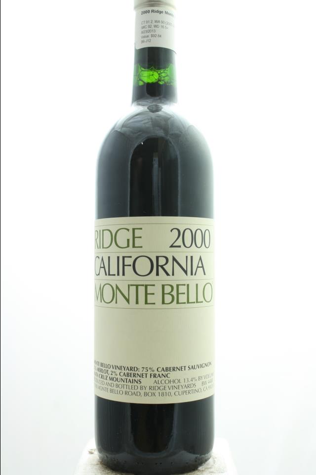 Ridge Vineyards Monte Bello 2000