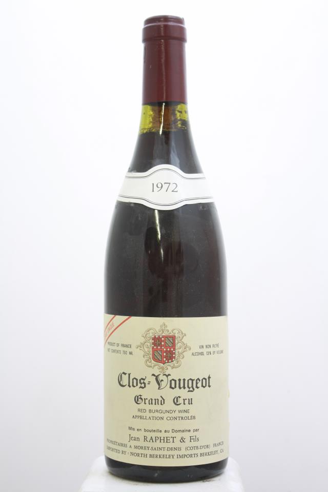 Jean Raphet Clos de Vougeot Cuvée Unique 1972