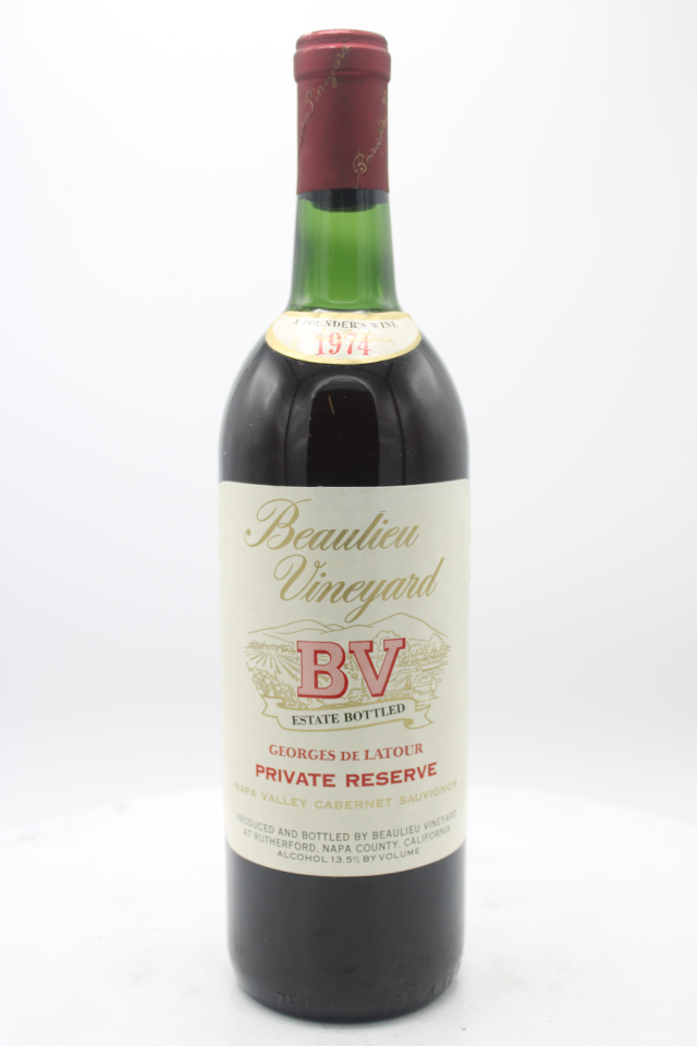 BV Cabernet Sauvignon Georges de Latour Private Reserve 1974