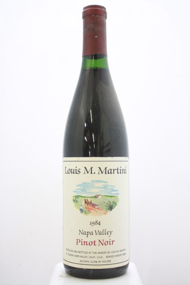 Louis M Martini Pinot Noir Napa Valley 1984