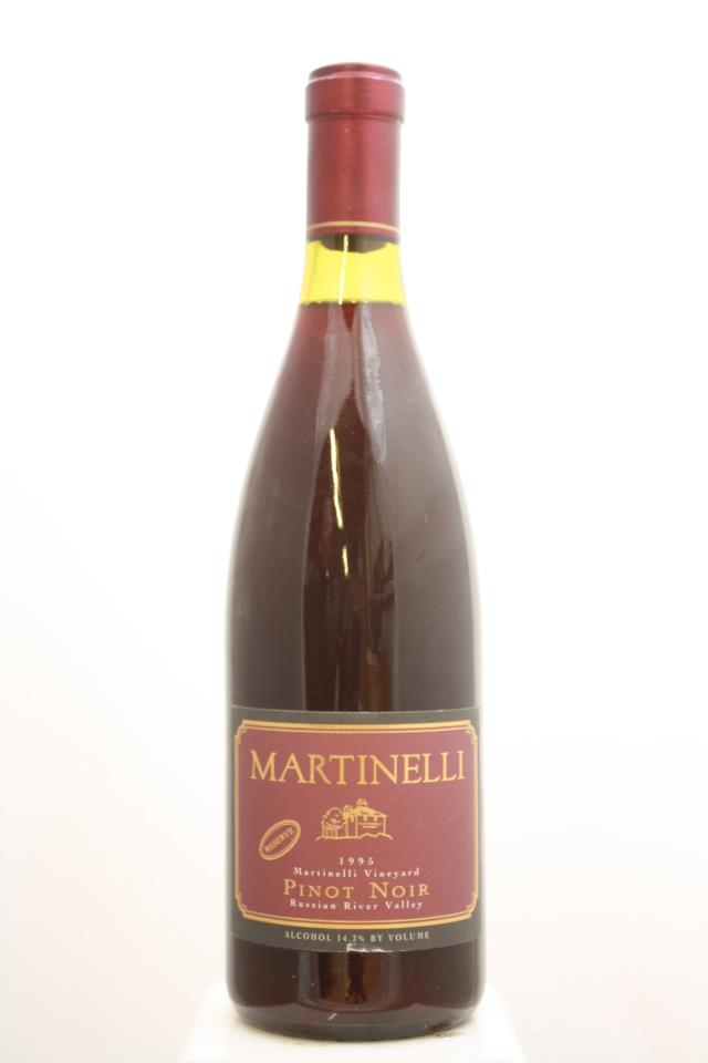 Martinelli Pinot Noir Reserve Martinelli Vineyard 1995