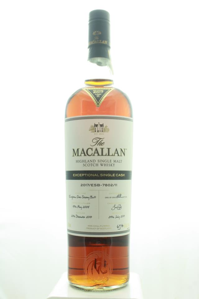 The Macallan Highland Single Malt Scotch Whisky Exceptional Single Cask 2017/ESB-7802/11 2017 Release 2017