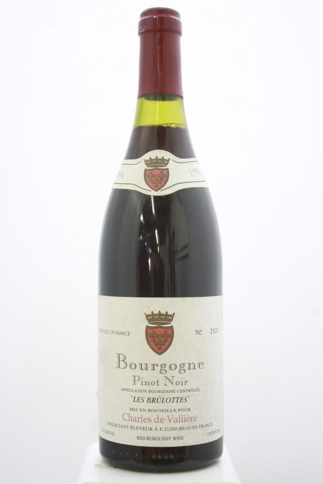 Charles de Valliere Pinot Noir Bourgogne Les Brulottes 1996