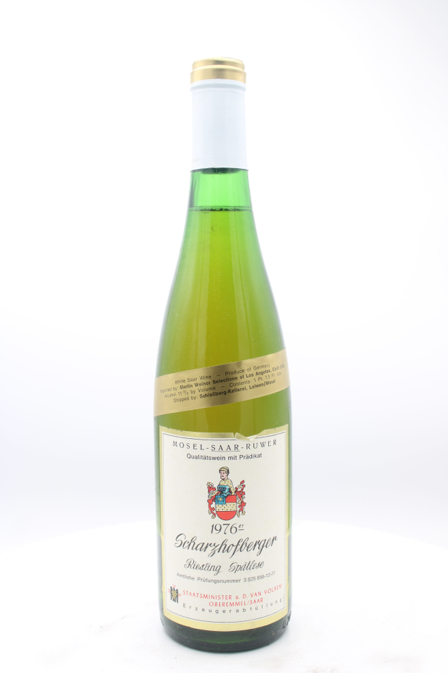 von Volxem Scharzhofberger Riesling Spatlese #12 1976