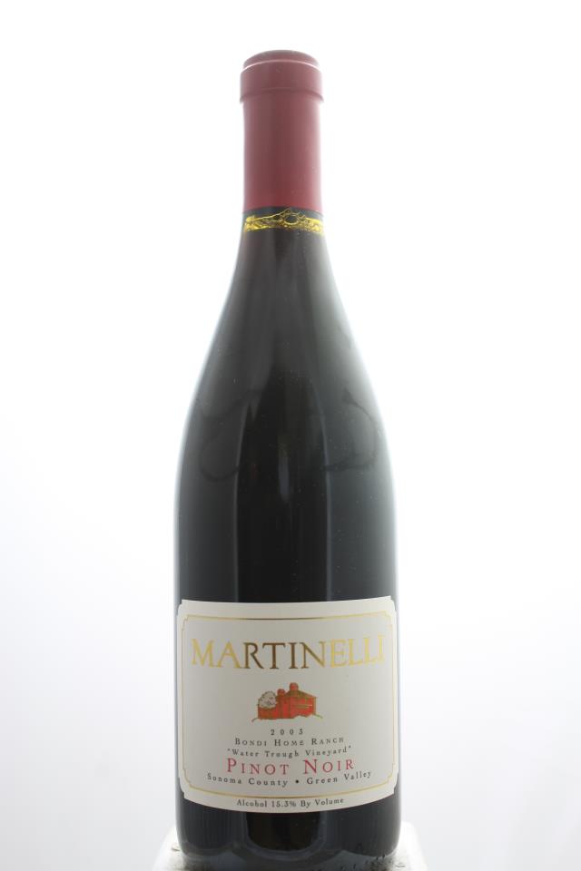 Martinelli Pinot Noir Estate Bondi Home Ranch Water Trough Vineyard 2003