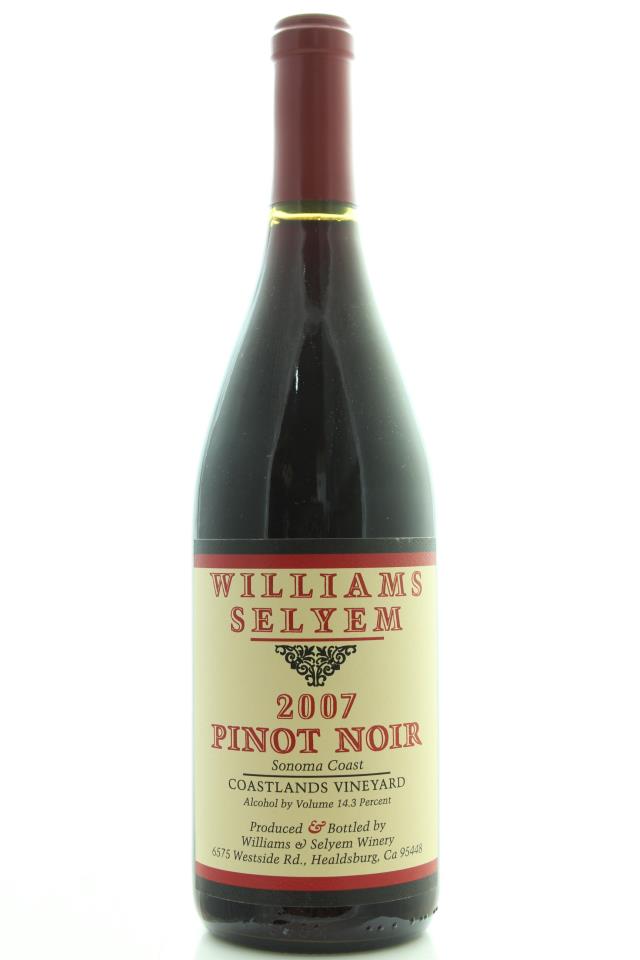 Williams Selyem Pinot Noir Coastlands Vineyard 2007