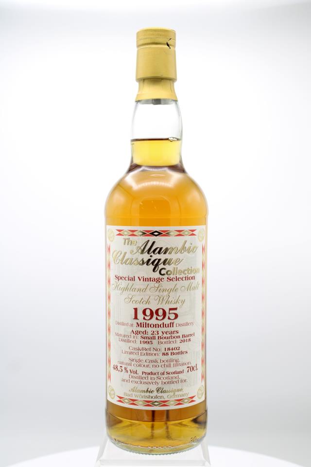 Miltonduff Alambic Classique Collection Highland Single Malt Scotch Whisky Special Vintage Selection 23-Years-Old 1995