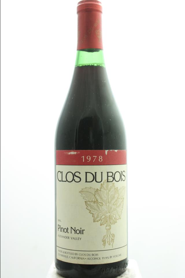 Clos du Bois Pinot Noir Alexander Valley 1978