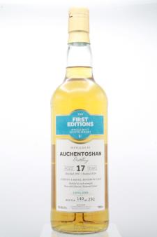 The First Editions Auchentoshan Lowland Single Malt Scotch Whisky 17-Years-Old Aged in a Refil Bourbon Cask NV