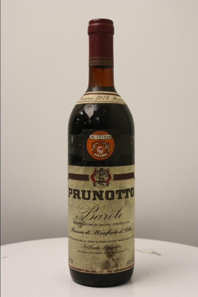 Prunotto Barolo Bussia Riserva 1978