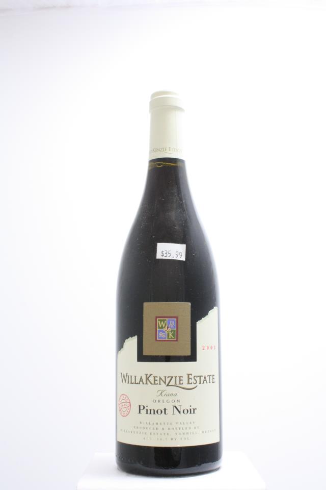 WillaKenzie Estate Pinot Noir Kiana 2003
