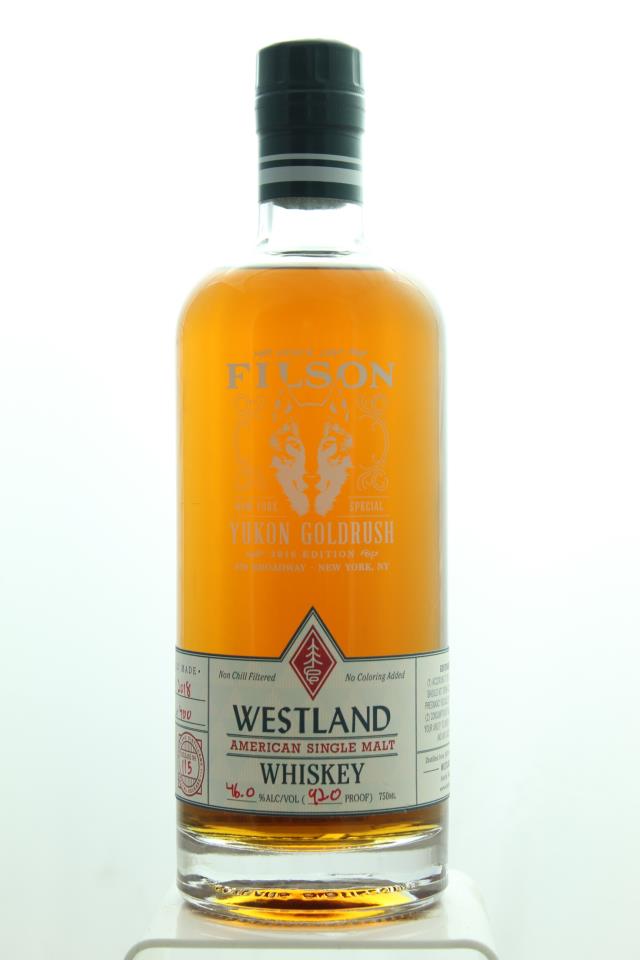 Westland American Single Malt Whiskey Filson New York Special Yukon Goldrush 2018