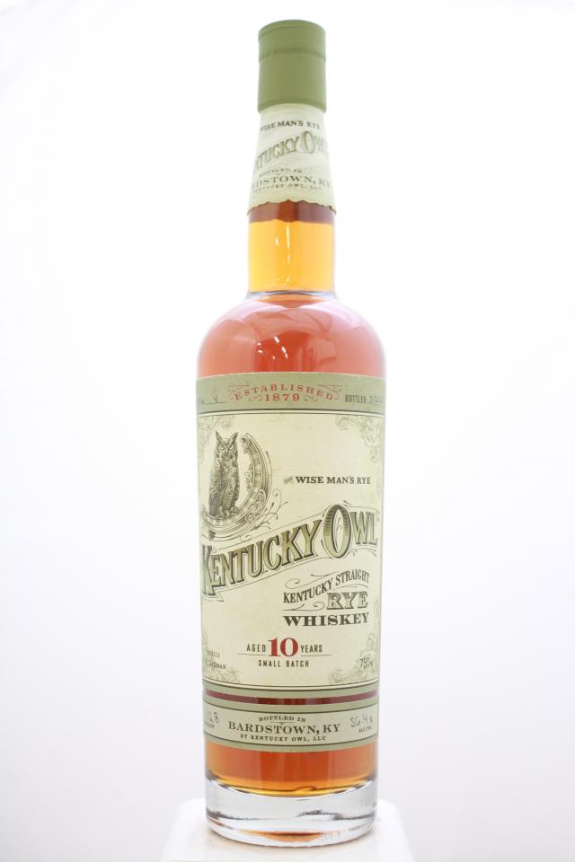 Kentucky Owl Kentucky Straight Rye Whiskey The Wise Man's Rye Small Batch #4 10-Years-Old NV