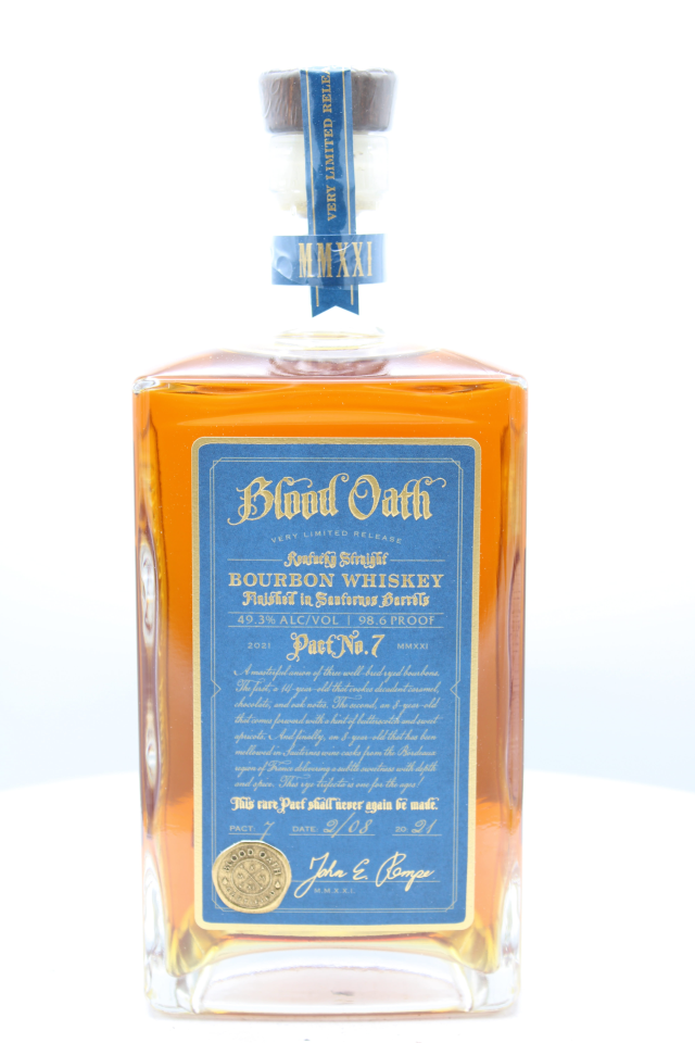 Lux Row Blood Oath Kentucky Straight Bourbon Whiskey Pact #7 2021
