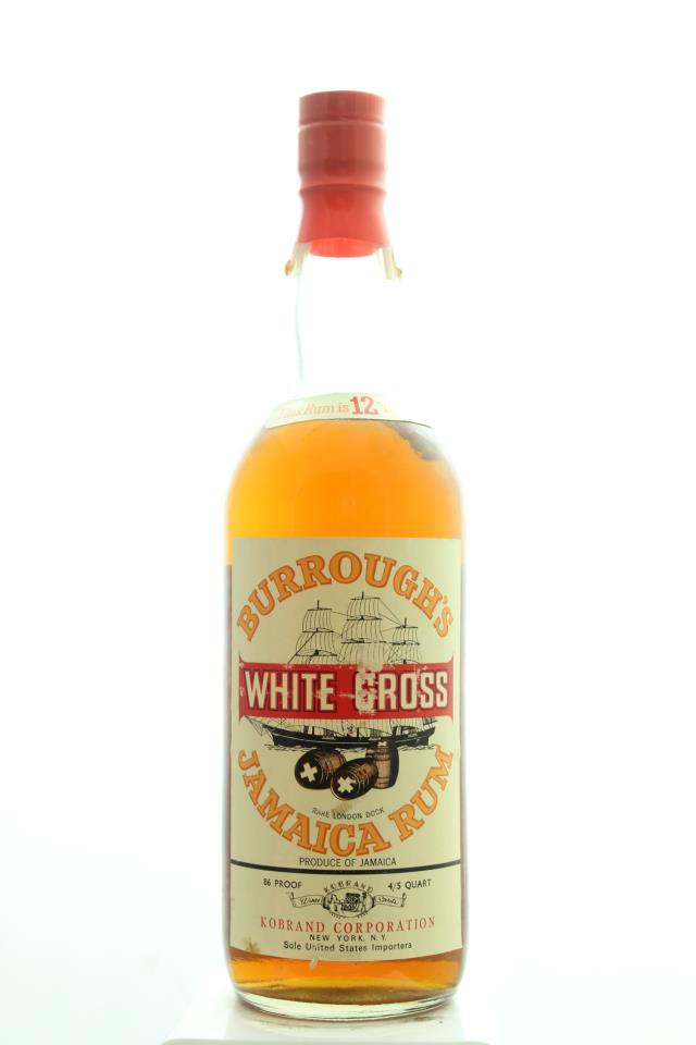 Burrough's White Cross 12 Years Old Rare London Dock Jamaica Rum NV