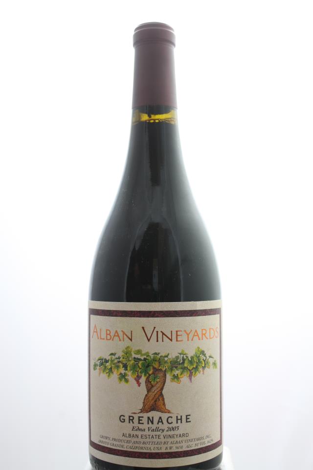 Alban Vineyards Grenache Estate Alban Estate Vineyard 2003