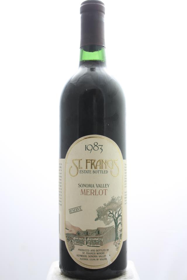 St. Francis Merlot Reserve Sonoma County 1983