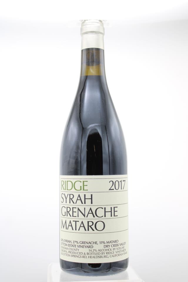 Ridge Vineyards Syrah Grenache Mataro Lytton Estate Vineyard ATP 2017