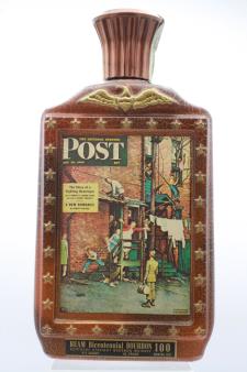Jim Beam Kentucky Straight Bourbon Whiskey The Saturday Evening Post Bicentennial Limited Edition Series 100-Months-Old 1976