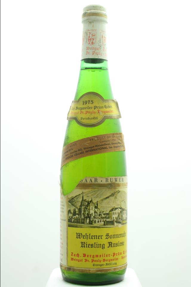 Bergweiler-Prüm Erben Wehlener Sonnenuhr Riesling Auslese #26 1975