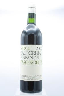 Ridge Vineyards Zinfandel Paso Robles 2002
