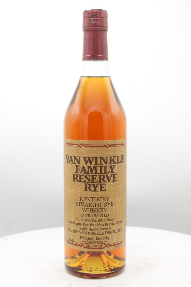 Old Rip Van Winkle Van Winkle Family Reserve Rye 13 Year Old Kentucky Straight Rye Whiskey NV