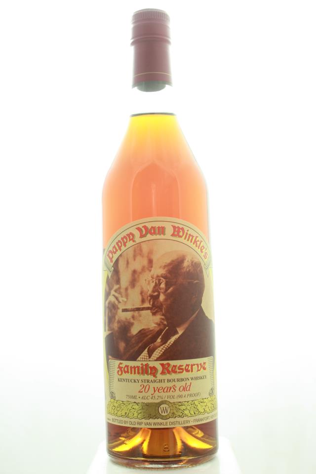 Old Rip Van Winkle Pappy Van Winkle's Kentucky Straight Bourbon Whiskey Family Reserve Limited Edition 20-Year-Old NV