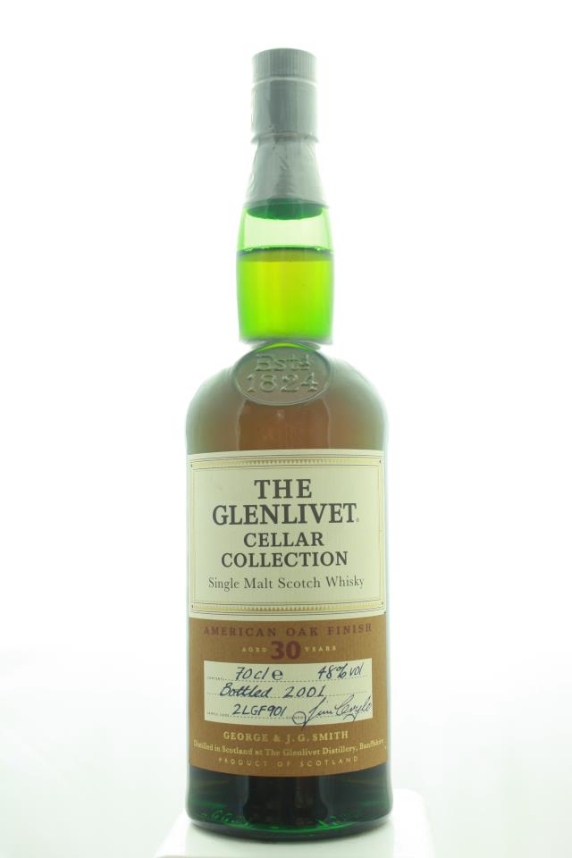 The Glenlivet Cellar Collection Single Malt Scotch Whisky American Oak finish 30-Years-Old 1971