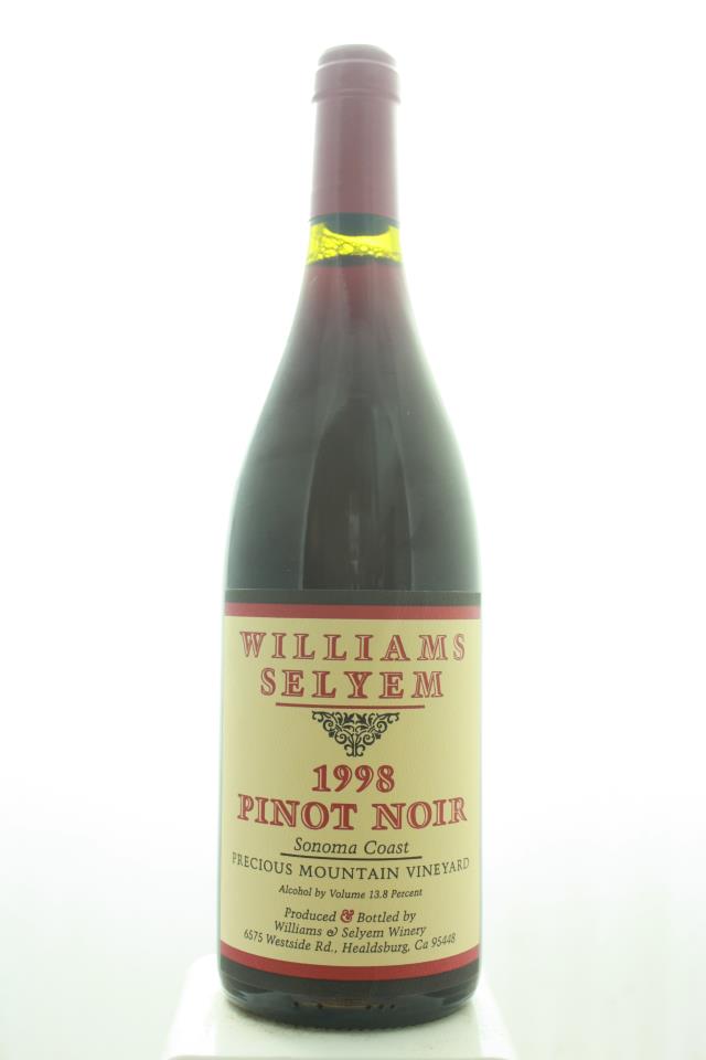 Williams Selyem Pinot Noir Precious Mountain Vineyard 1998