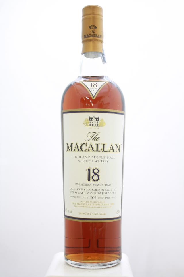 The Macallan Sherry Oak Cask Single Malt Scotch Whisky 18-Year-Old 1993