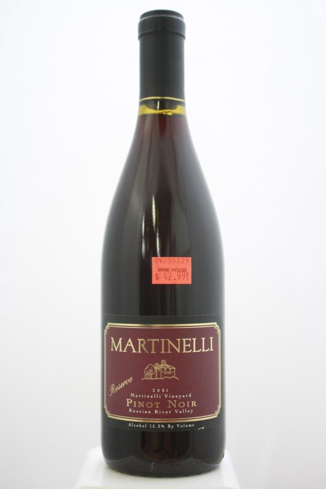 Martinelli Pinot Noir Reserve Martinelli Vineyard 2001