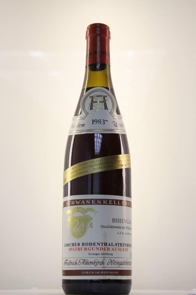 F. Altenkirch Schwanenkellerei Lorcher Bodenthal-Steinberg Spätburgunder Auslese 1983