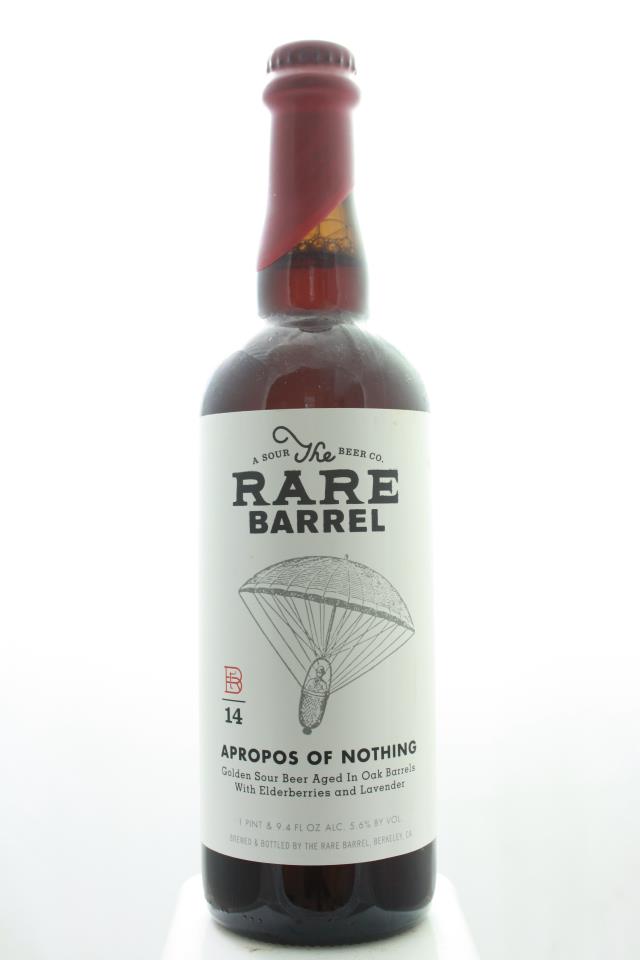The Rare Barrel Apropos of Nothing Golden Sour Beer Aged in Oak Barrels With Elderberries and Lavender 2014