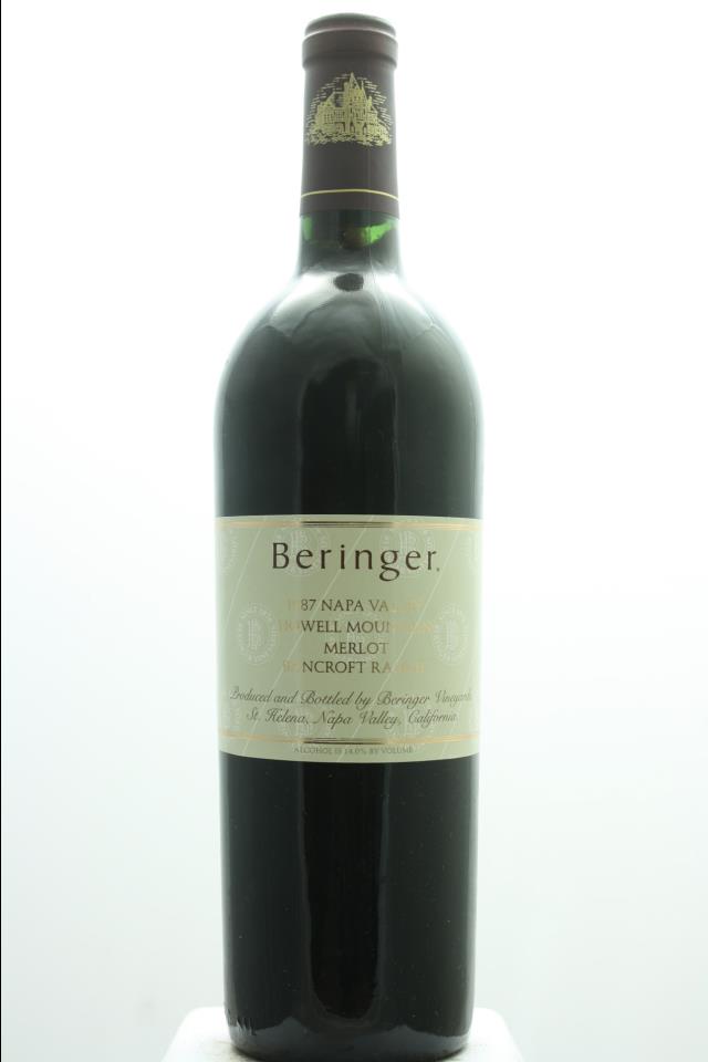 Beringer Vineyards Merlot Bancroft Ranch 1987