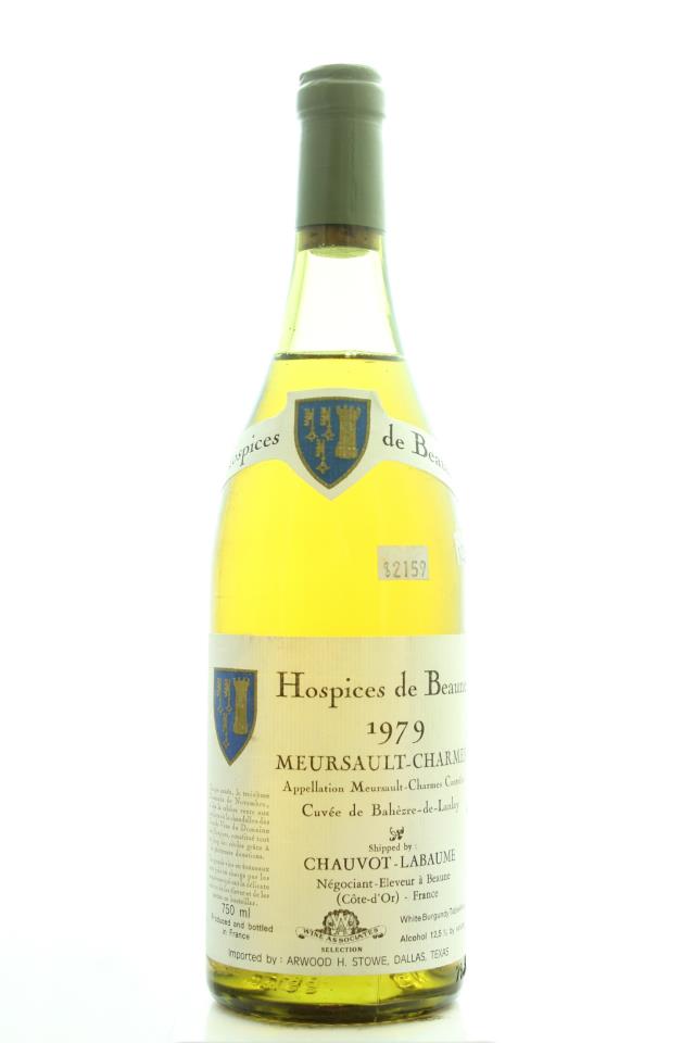 Chauvot-Labaume Meursault Charmes Hospices de Beaune Cuvée de Bahèzre de Lanlay 1979