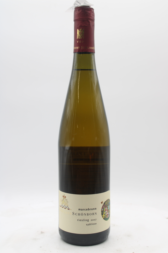 Schloss Schonborn Erbacher Marcobrunn Riesling Spatlese #07 2007