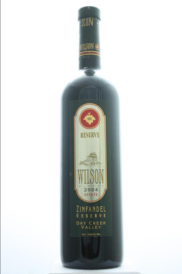 Wilson Winery Zinfandel Estate Reserve 2004