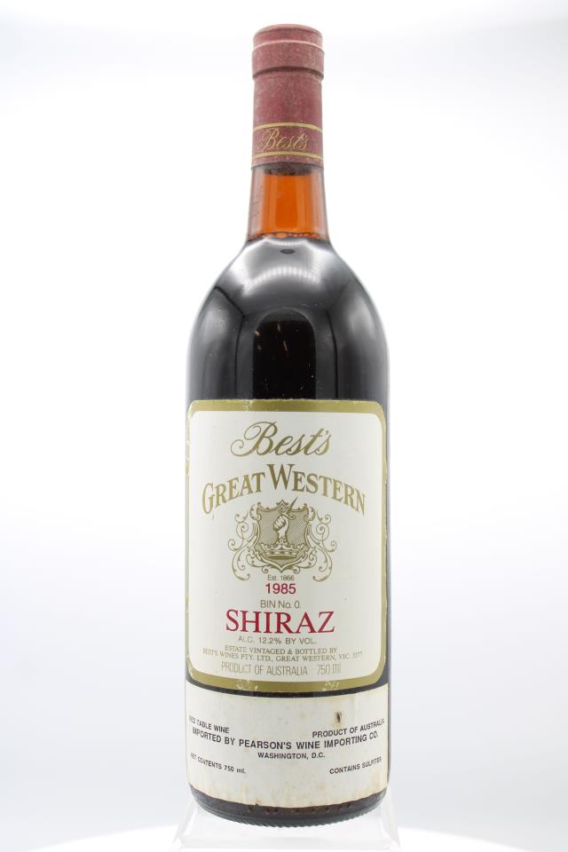 Best's Shiraz Great Western Bin No. 0 1985