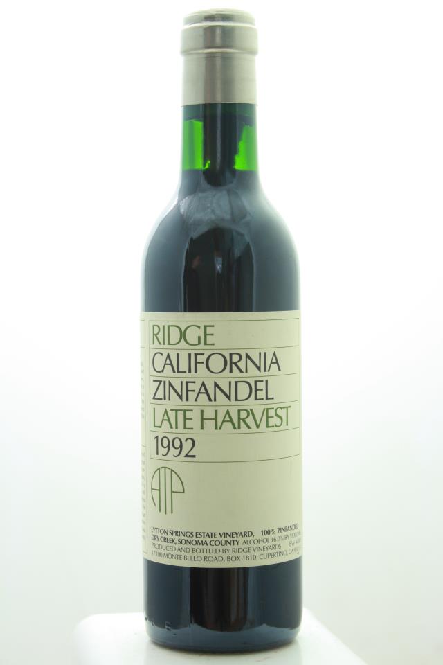 Ridge Vineyards Zinfandel Late Harvest ATP 1992