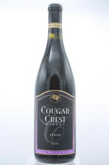 Cougar Crest Winery Syrah  2001