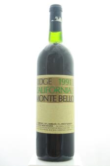 Ridge Vineyards Cabernet Sauvignon Monte Bello 1991